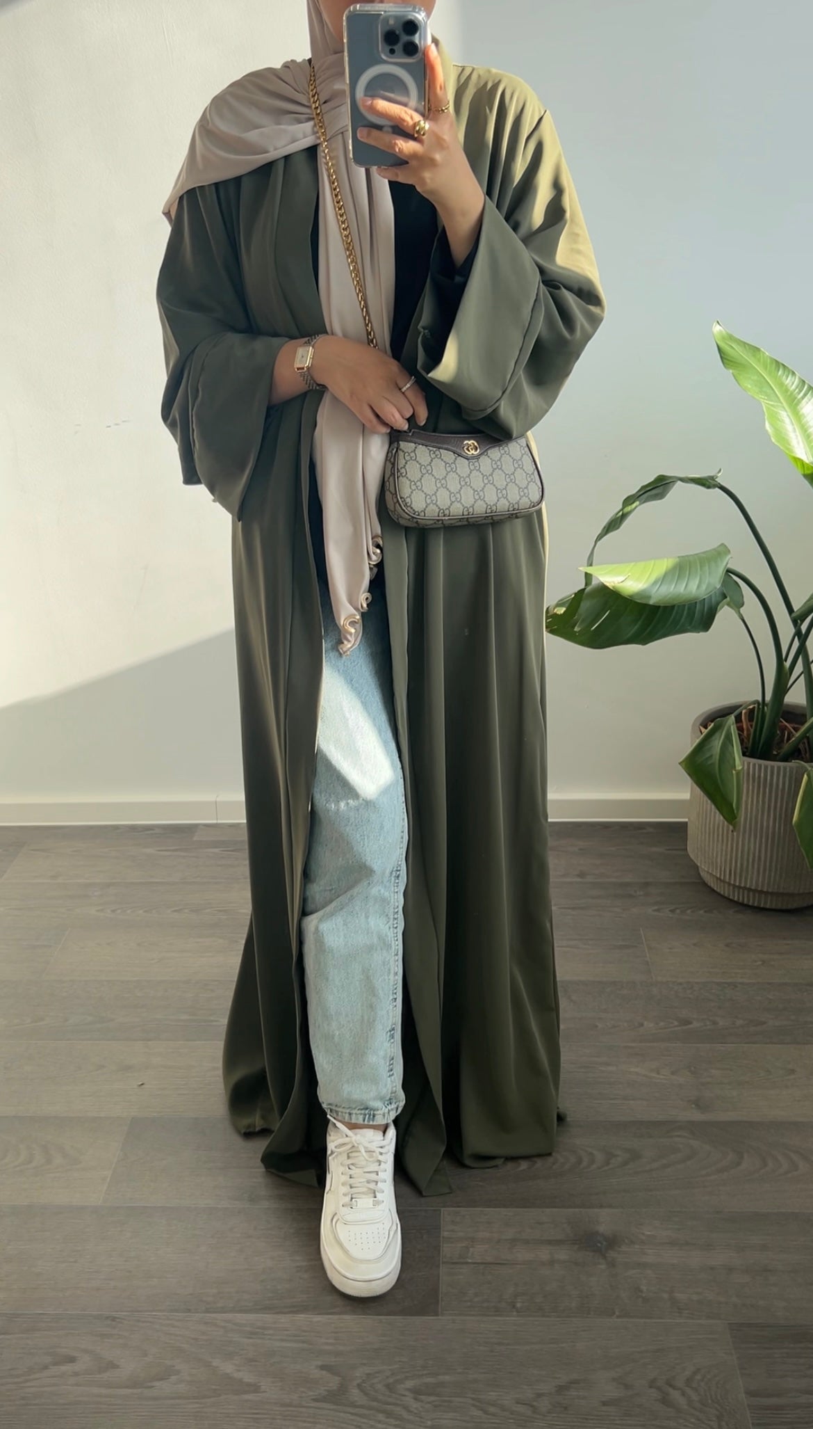 Kimono Abaya - Forest Green