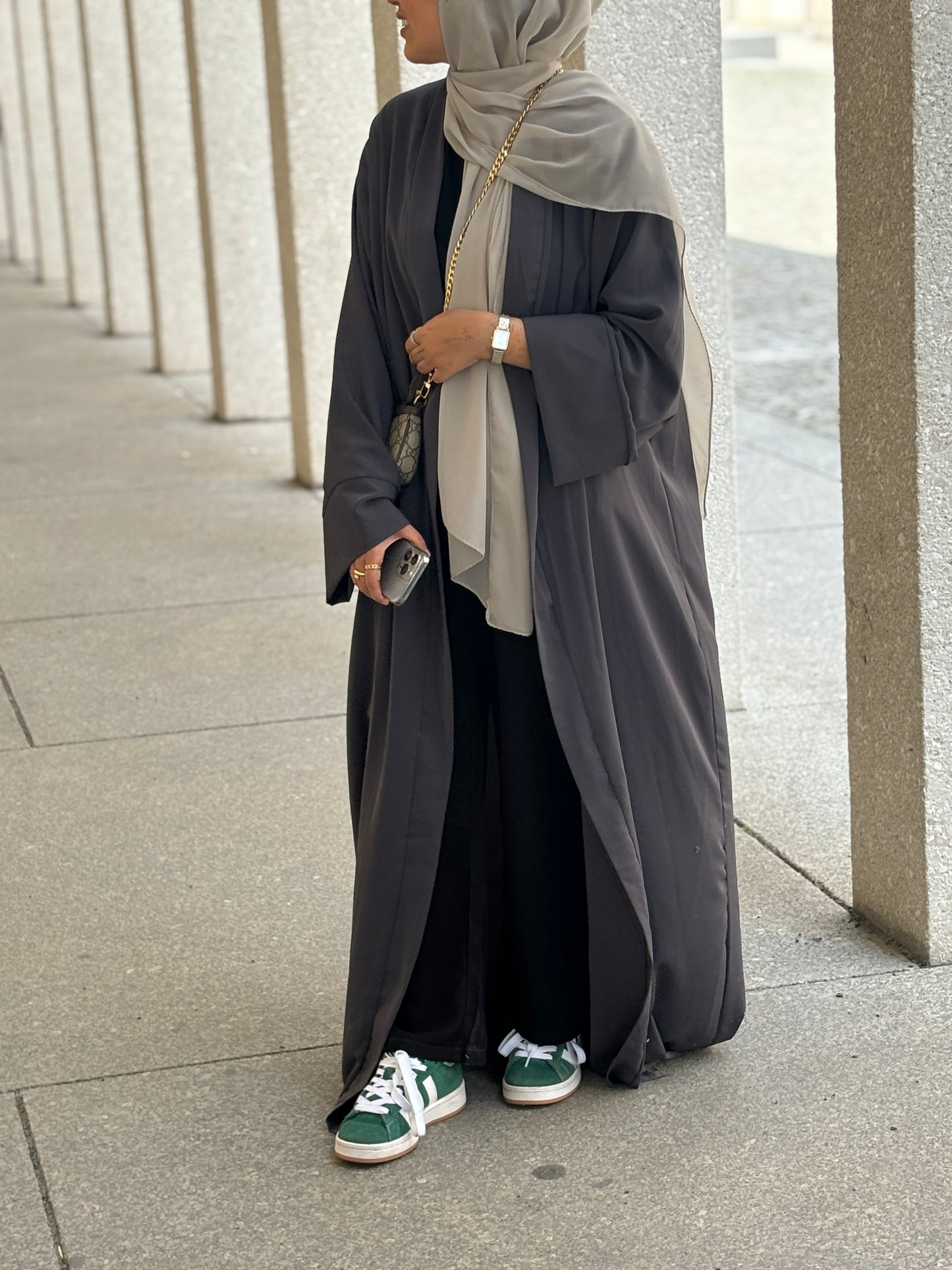 Kimono Abaya - Stone