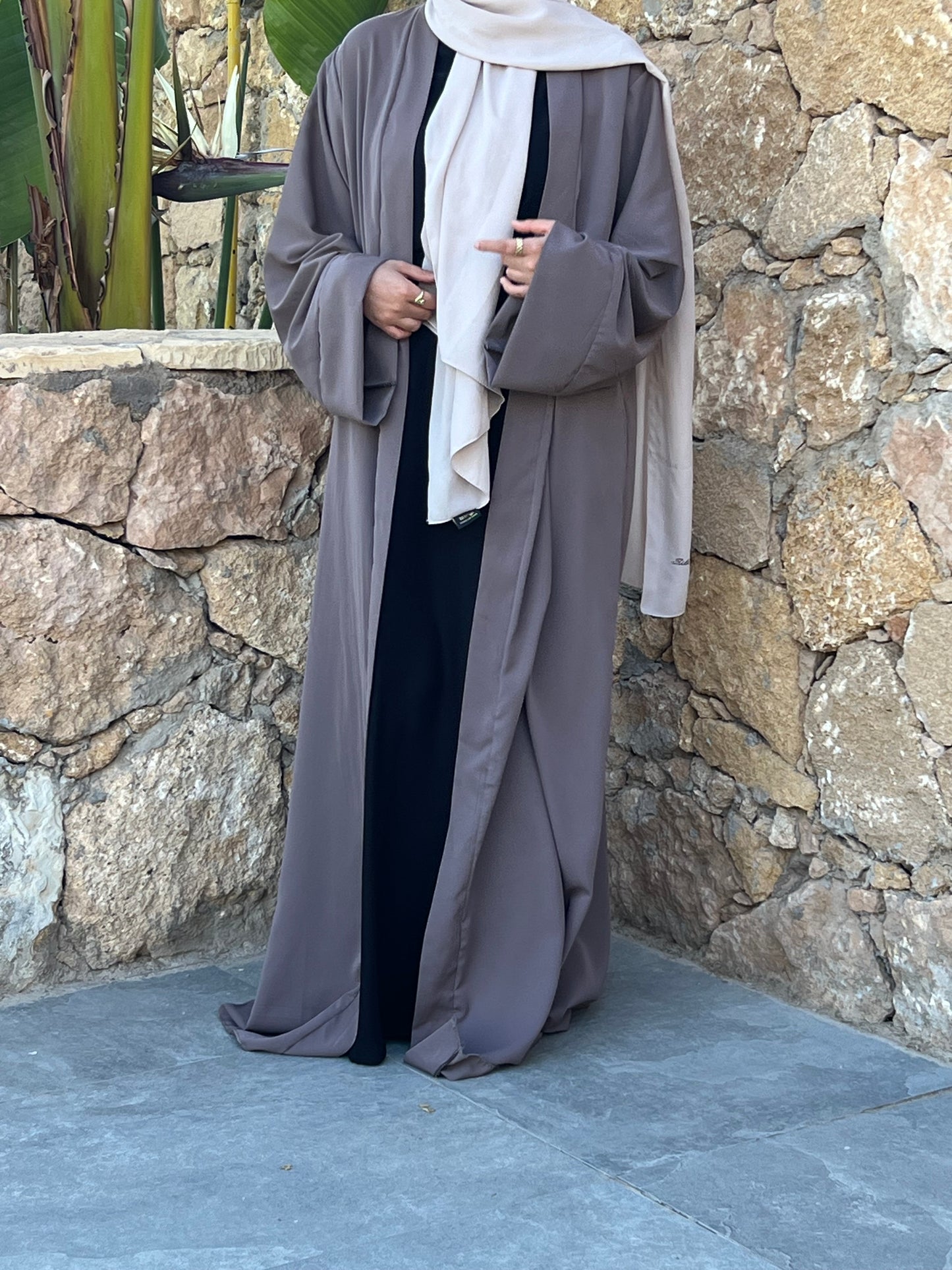 Kimono Abaya - Taupe