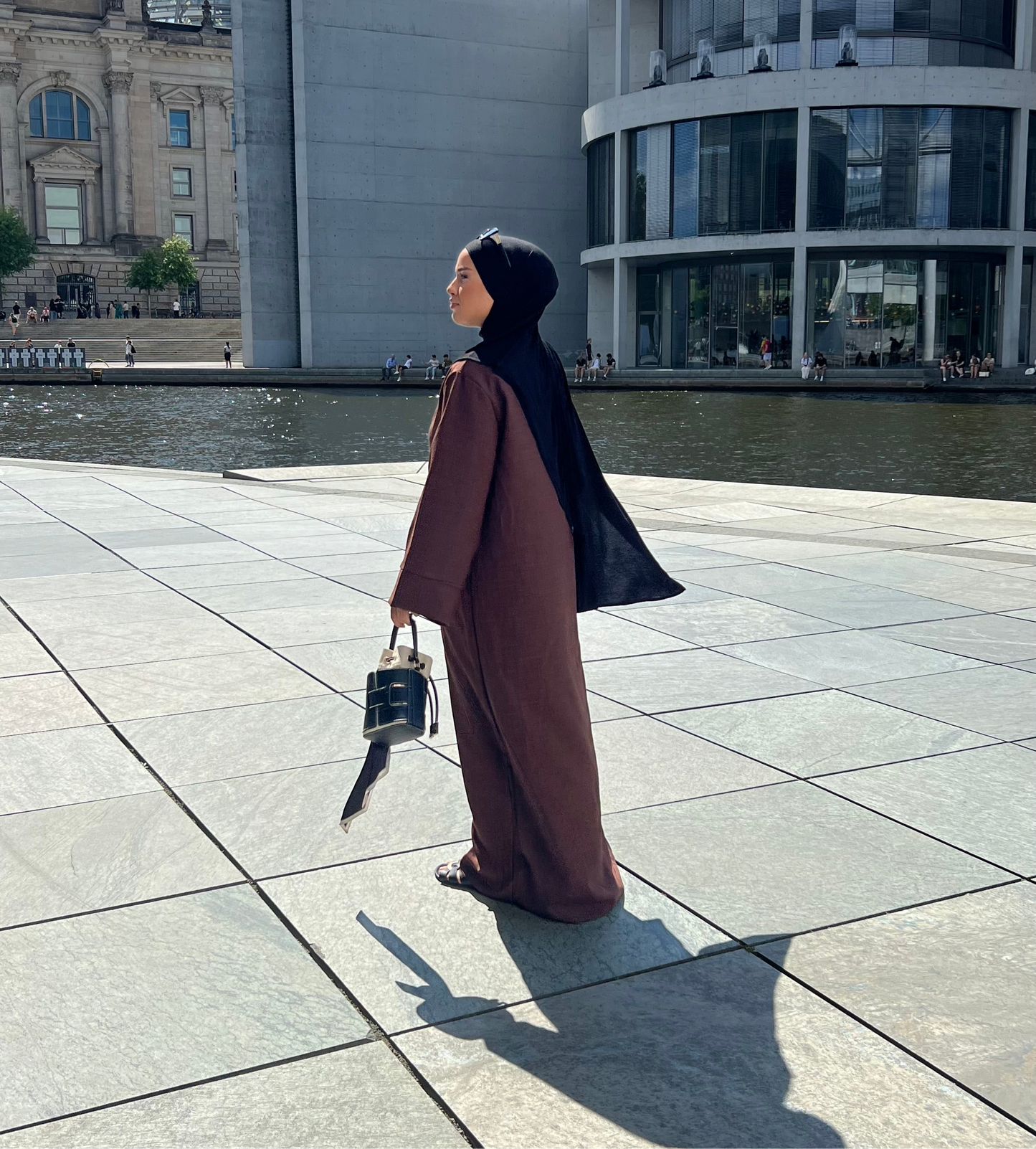Leinen Abaya - Brownie