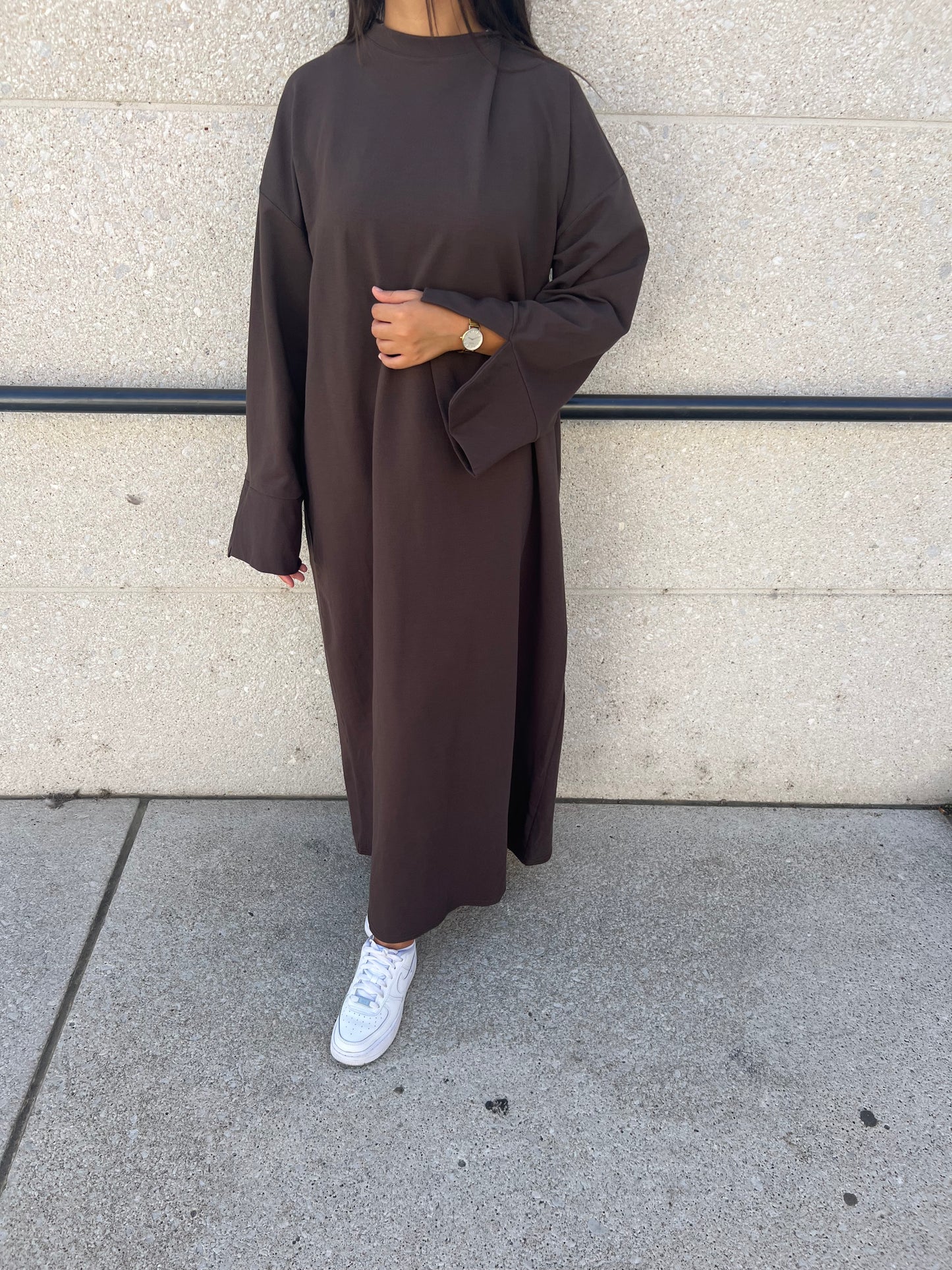 Sweatshirtkleid - Coffee
