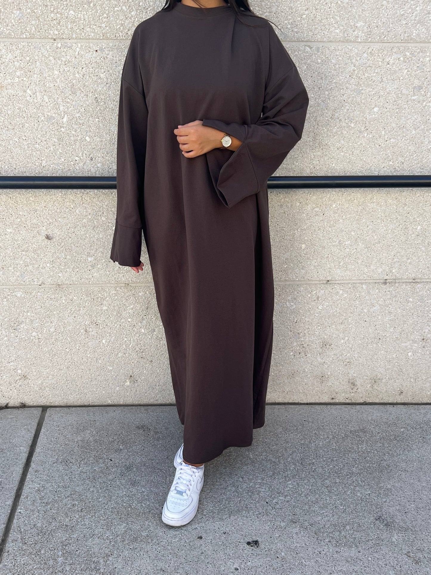 Sweatshirtkleid - Coffee